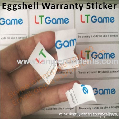Self Adhesive Anti-tampering Sticker,warranty Fragile Void Stickers,ultra Destructible Vinyl Labels China 